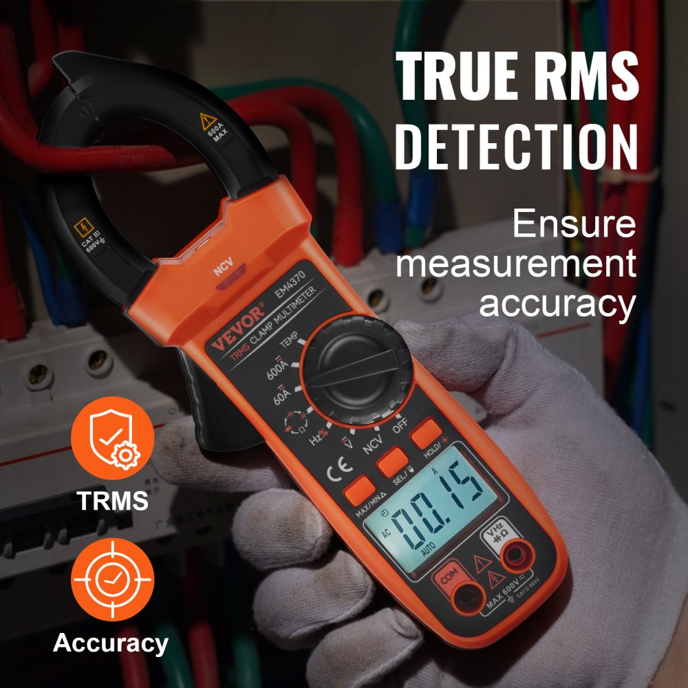 Digital Clamp Meter Multimeter True RMS AC DC Volt Amp NCV Measurement