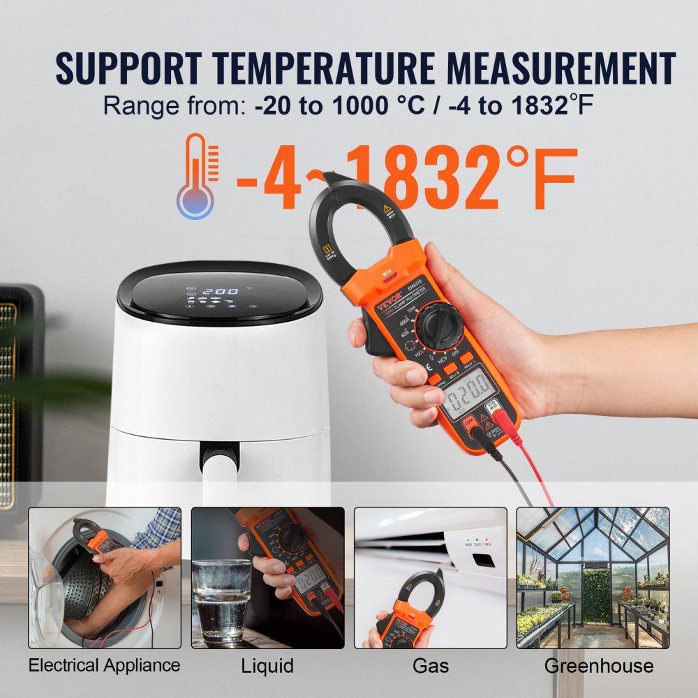 Digital Clamp Meter Multimeter True RMS AC DC Volt Amp NCV Measurement