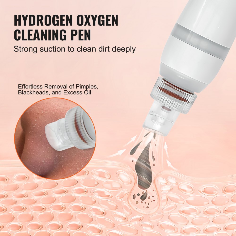8 in 1 Hydrogen Oxygen Facial Machine, Professional Hydrafacial Machine for Spa, Hydro Facial Cleansing Rejuvenation Machine with 8 in LCD Screen, Microcurrent Probe, Bipolar RF Radiofrequency