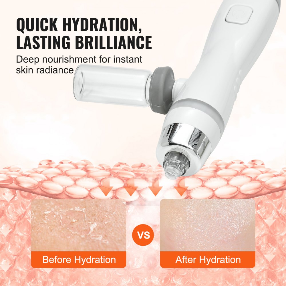 8 in 1 Hydrogen Oxygen Facial Machine, Professional Hydrafacial Machine for Spa, Hydro Facial Cleansing Rejuvenation Machine with 8 in LCD Screen, Microcurrent Probe, Bipolar RF Radiofrequency