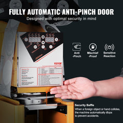 Fully Automatic Cup Sealing Machine, 500-650 Cups/H, Cup Sealer Machine for 190 mm Tall & 90/95 mm Cup, Electric Boba Tea Sealer with Digital Control LCD Panel for Bubble Milk Tea Coffee, Gold