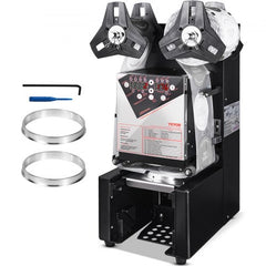 Fully Automatic Cup Sealing Machine, 500-650 Cups/H, Cup Sealer Machine for 190 mm Tall & 90/95 mm Cup, Electric Boba Tea Sealer with Digital Control LCD Panel for Bubble Milk Tea Coffee, Black