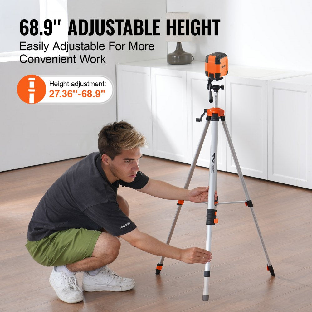 Laser Level Tripod ¼ x 20 Thread 27.36-68.11 inch Height Adjustment