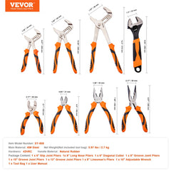 Bostome 8-piece pliers set with TPR handles, including various pliers and a tool bag.