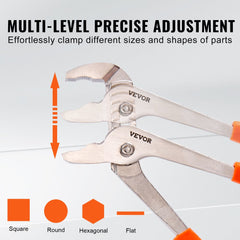 3-Piece Groove Joint Pliers Set, 12/10/8 inch, Heat-Treated High Carbon Steel Water Pump Pliers, Button Quick Adjustable Pliers for Home Repair, Gripping, Nuts, Bolts, Pipes, Fittings