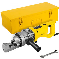 Electric hydraulic rebar cutter with ergonomic handle and high-strength steel blades.