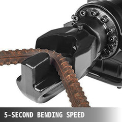 Bostome 900W Electric Rebar Bender with a hydraulic design for bending 5/8" rebar efficiently.