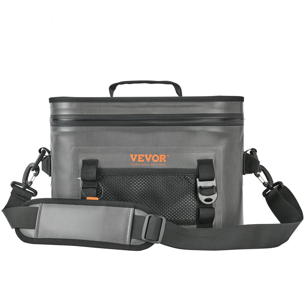 Soft Cooler Bag, 16 Cans Soft Sided Cooler Bag Leakproof with Zipper, Waterproof Soft Cooler Insulated Bag, Lightweight & Portable Collapsible Cooler for Beach, Hiking, Picnic, Camping, Travel