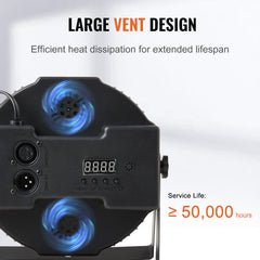 36LED RGB Stage Light PAR Light 7-Mode DMX Beam Disco Light Indoor 4-Pack