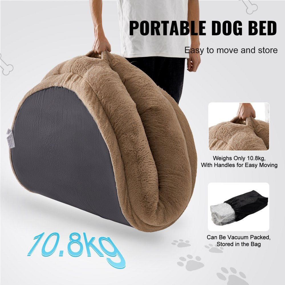 Human Dog Bed 72x48x10in Large Human Size Dog Bed Washable Faux Rabbit Fur