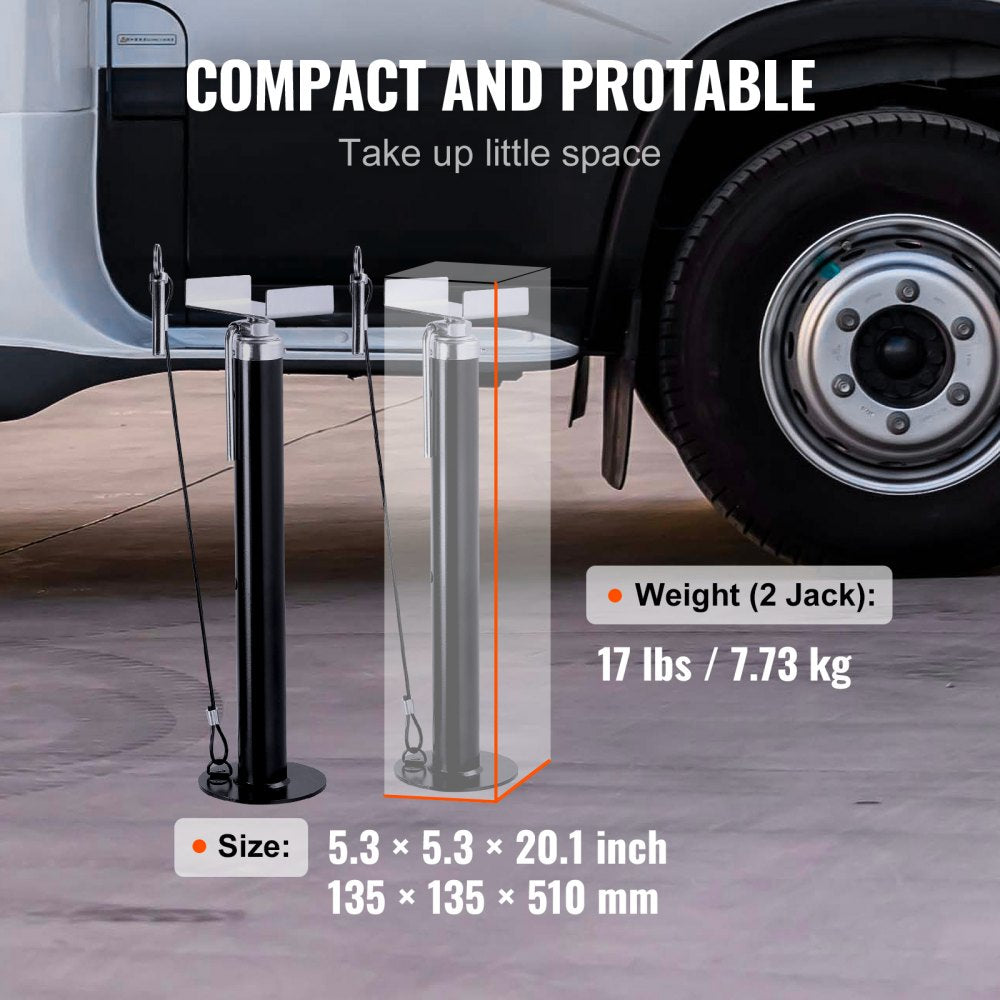 RV Slide Out Support Jacks, 5000 lbs Capacity Each Slide Out Stabilizer, Adjusts from 20"-48" Camper Slide Out Support Jacks, Heavy-duty Slideout Stabilizers for RV, Camper and Travel Trailer
