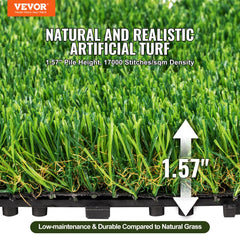 Artifical Grass Tiles Interlocking Turf Deck Set, 9 Pack - 12"x12", Synthetic Fake Grass Self-draining Mat Flooring Decor Pad, Perfect For Multi-Purpose Indoor Outdoor Entryway Scraper Dog Mats