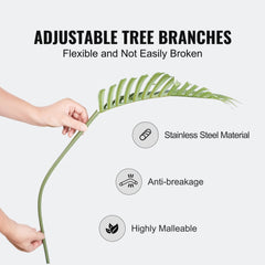 Artificial Palm Tree, 5 FT Tall Faux Plant, Secure PE Material & Anti-Tip Tilt Protection Low-Maintenance Plant, Lifelike Green Fake Tree for Home Office Warehouse Decor Indoor Outdoor