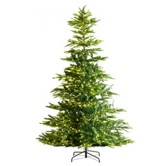 Christmas Tree 7.5ft Prelit Artificial Tree with 700 White LEDs 1319 Tips