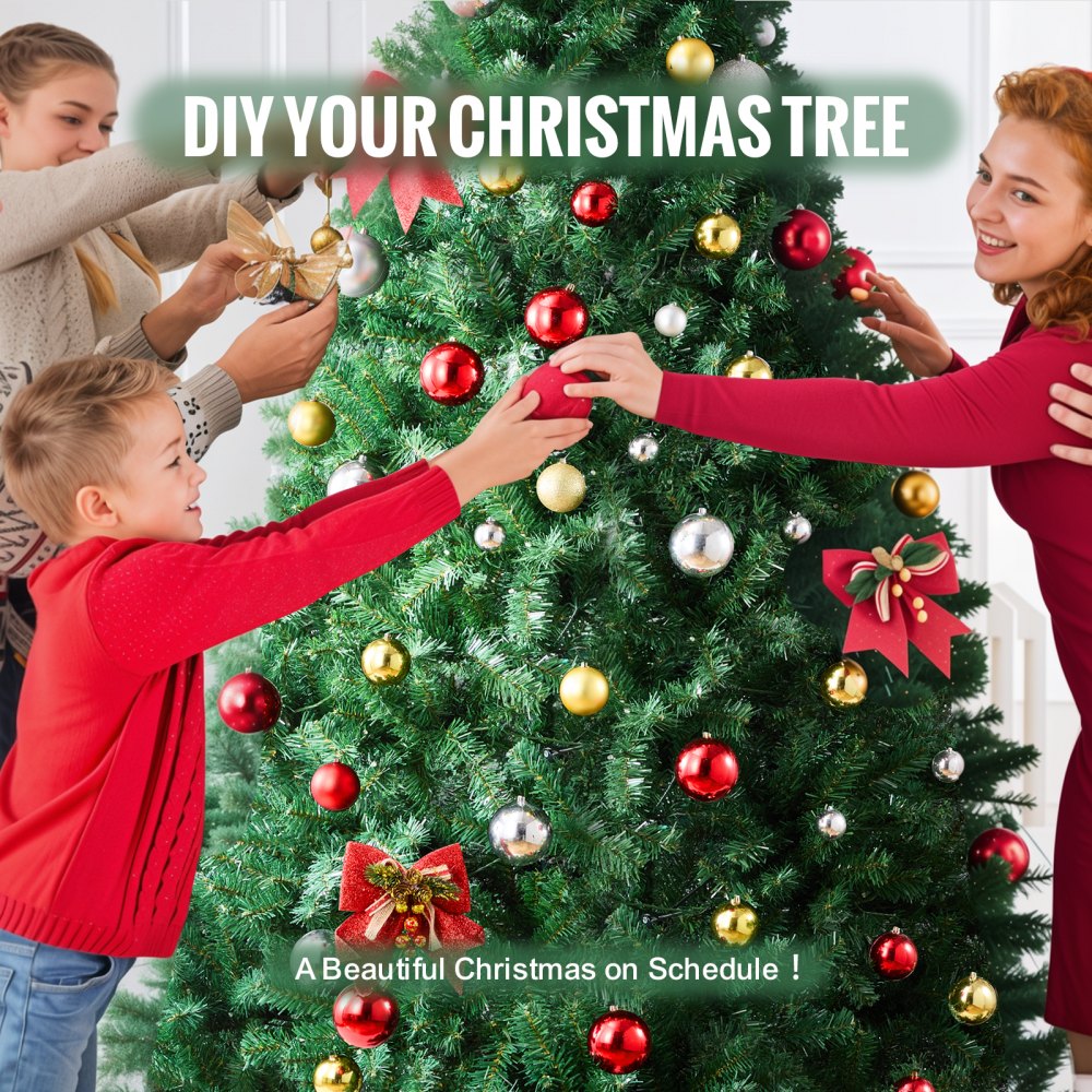 Christmas Tree 7.5ft Artificial Xmas Decor Tree with 1346 Branch Tips