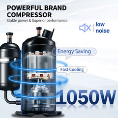 Commercial Ice Cream Maker, 22-30L/H Yield, 2200W Countertop Soft Serve Machine w/ 2x6L Hopper 2L Cylinder LCD Panel Puffing Shortage Alarm, Frozen Yogurt Maker for Restaurant Snack Bar, Silver