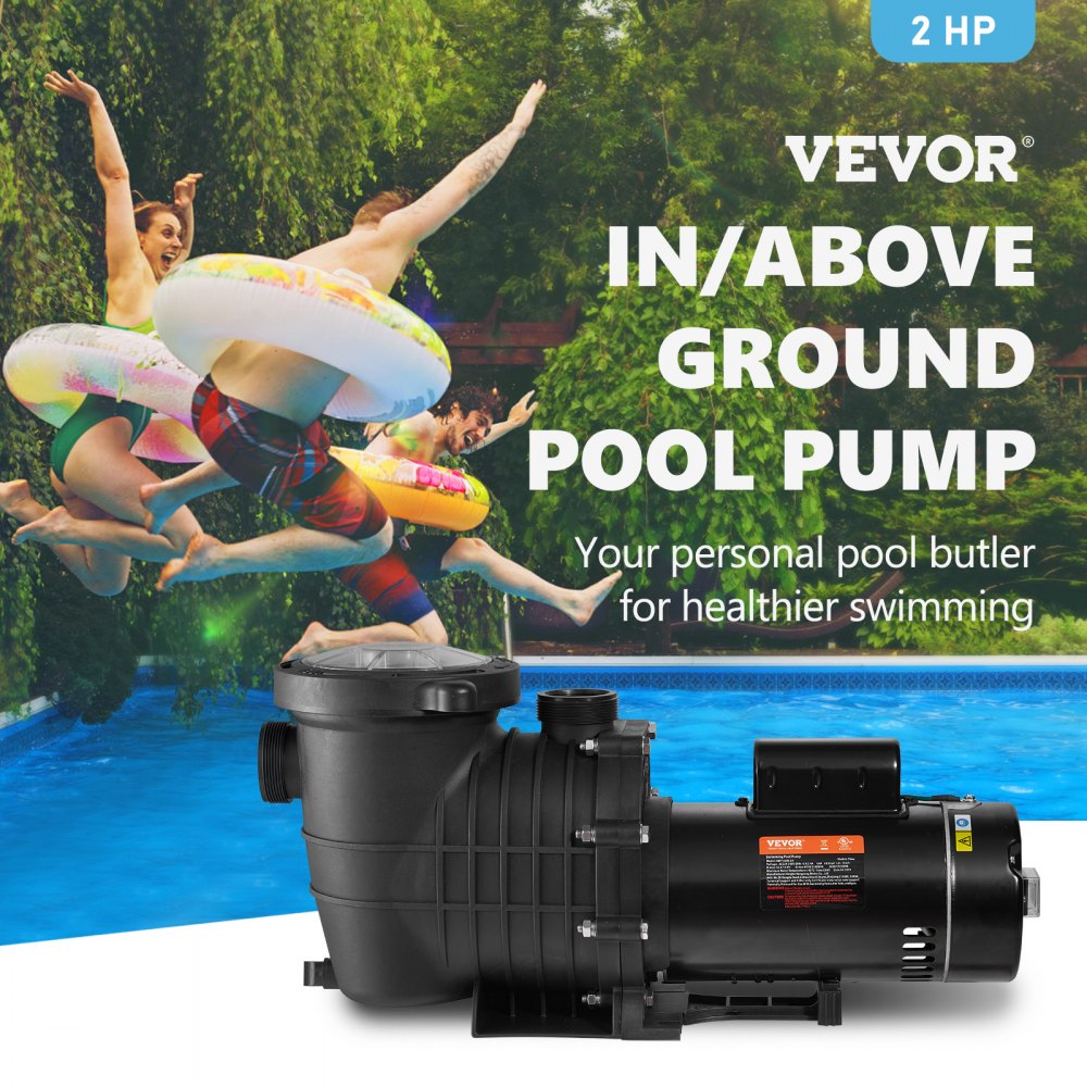 Pool Pump 2.0HP 230V, Variable Dual Speed Pumps 1500W, 5520 GPH Max Flow, Above Ground Pool, w/ Strainer Filter Basket, ETL Certification