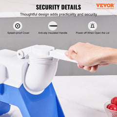 Ice Crushers Machine, 176lbs Per Hour Electric Snow Cone Maker with 2 Blades, Shaved Ice Machine with Cover and Bowl, 220W Ice Shaver Machine for Margaritas, Home and Commercial Use, White