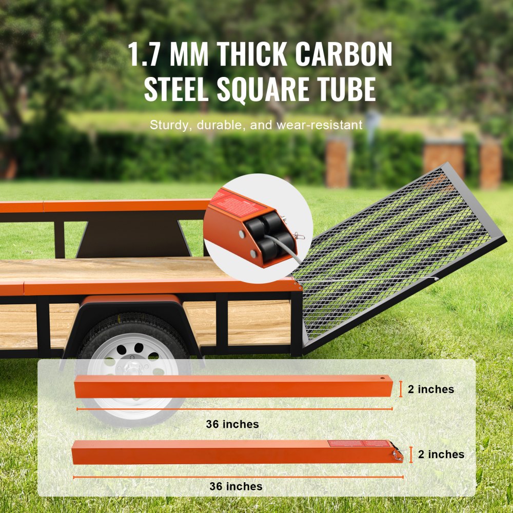 2-Sided Trailer Tailgate Lift Assist, 360 lbs Load Capacity, Compatible with Open Utility Trailer Tailgate and Ramp, with 10 to 24 Inch Heights Side Rail and 4 to 6 Feet Height Tail Gate or Ramp