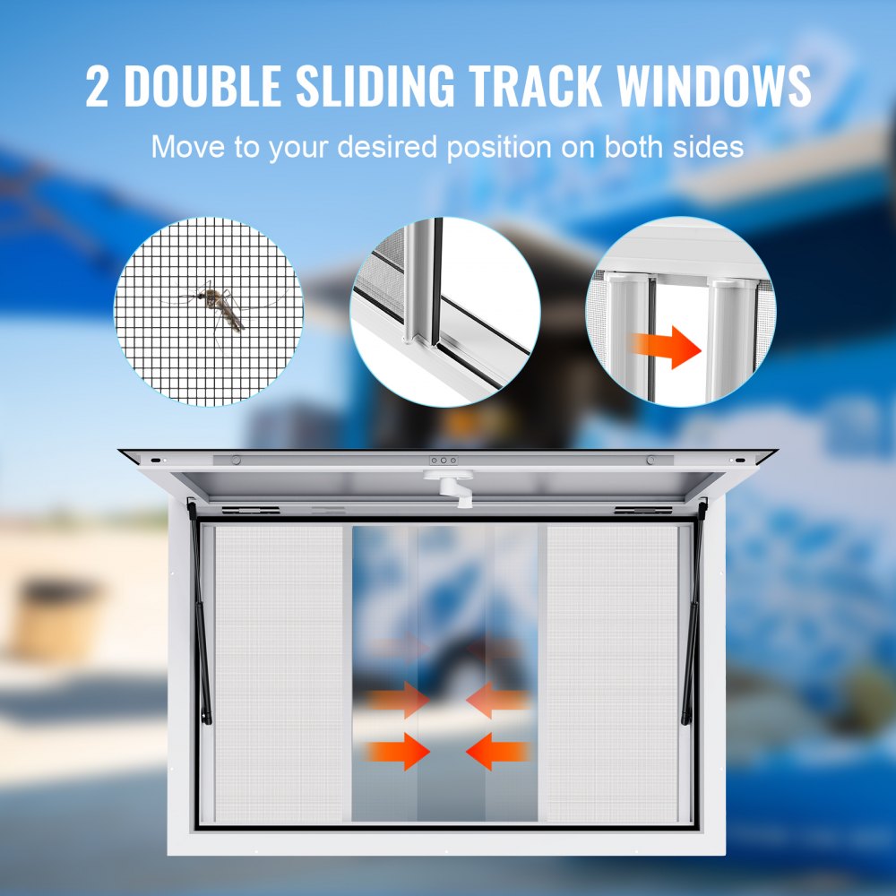 36"L x 24"W Concession Stand Serving Window Food Truck Service Awning