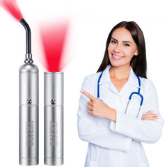 Red Light Therapy Device with Removable Tip, 2 in 1 Facial & Body Light Therapy Wand for Joint Mouth Nose Ear, Handheld Red Light Healing Therapy Torch & 5 Wavelength, Pulse Mode for Pain Relief