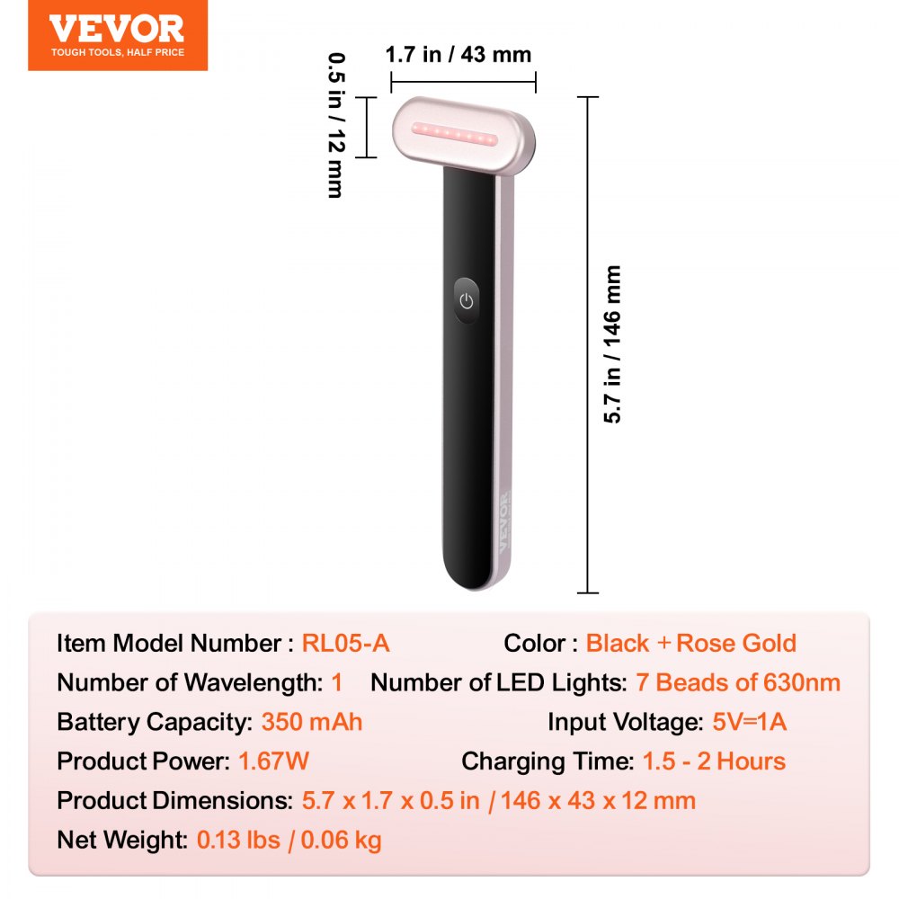Red Light Therapy Wand for Face and Neck, 3-in-1 LED Facial Wand Red Light Therapy Device with Heating Therapy| Vibrating Facial Massage, Portable LED Beauty Wand