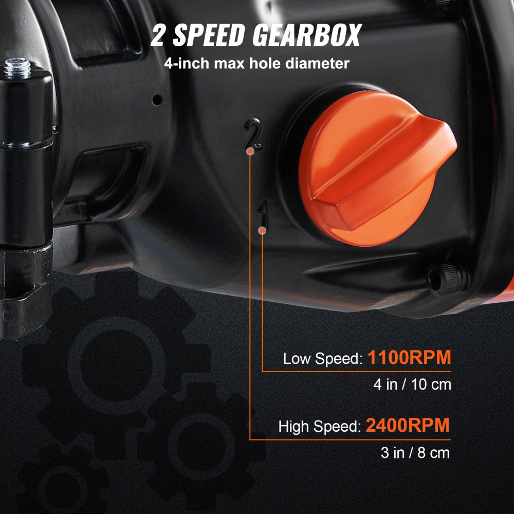Bostome 4in Wet Diamond Core Drill Rig with dual-speed and water connector for precise drilling.