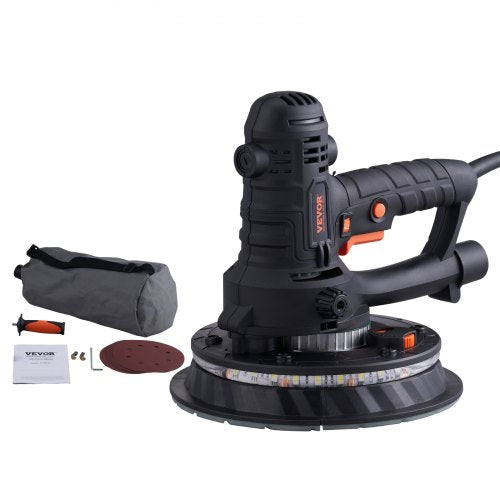 Bostome 800W Drywall Sander with variable speed, auto vacuum, and LED lighting for efficient sanding.