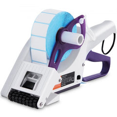 Manual Label Applicator, 0.59-2.17 inches Label Width, 0.79-2.36 inches Label Length, Portable Hand-Held Labeling Machine with Label Roll and TPR Roller for Round Bottles, Boxes, Fruits Labeling