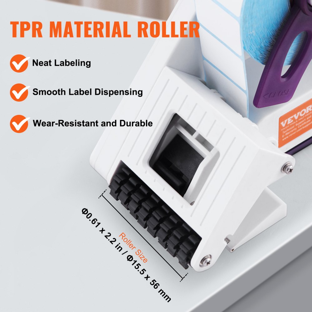 Manual Label Applicator, 0.59-2.17 inches Label Width, 0.79-2.36 inches Label Length, Portable Hand-Held Labeling Machine with Label Roll and TPR Roller for Round Bottles, Boxes, Fruits Labeling