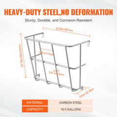 Wall mounted steel hay feeder for horses and goats with 18.5 gallon capacity and rounded edges.