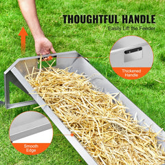 Livestock Feeding Trough 22 Gallon Capacity 45" Goat Feeder for 10 Sheep