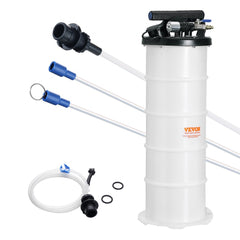 Fluid Extractor, 1.74 Gallons (6.5 Liters), Pneumatic/Manual Oil Changer Vacuum Fluid Extractor with Dipstick and Suction Hose, Oil Extractor Change Pump for Automotive Fluids Vacuum Evacuation
