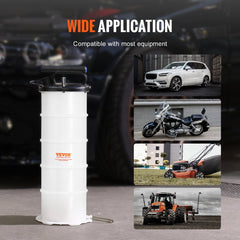 Fluid Extractor, 1.74 Gallons (6.5 Liters), Manual Hand-Operated Oil Changer Vacuum Fluid Extractor with Dipstick and Hose, Oil Extractor Change Pump for Automotive Fluids Vacuum Evacuation