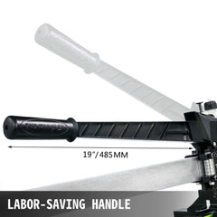 39-inch manual tile cutter with laser guide and ergonomic handle for precise tile cutting.