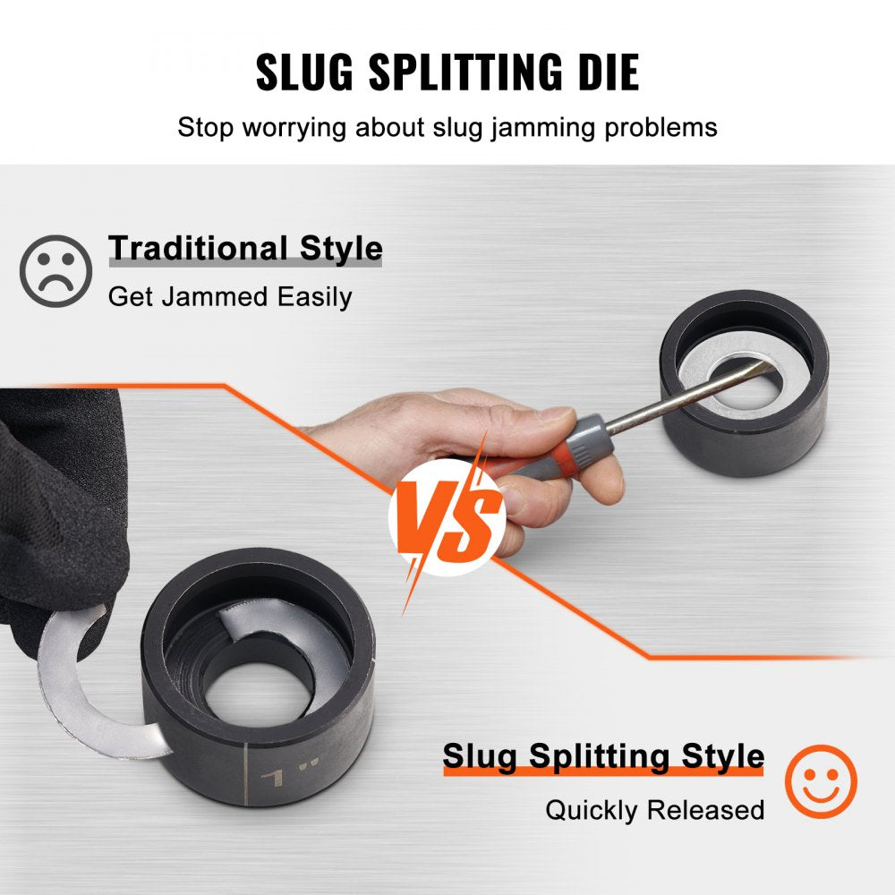 Infographic comparing traditional jamming knockout punch to slug-splitting style for quick release.
