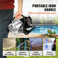 Shallow Well Pump Portable Garden Water Jet Pump 1.1HP 978 GPH 131 ft Head