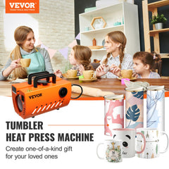 Mug Heat Press Machine, 30oz Tumbler Heat Press, Sublimation Transfer 11-15oz 16-25oz 30oz Straight Skinny Tumblers, Cup Heat Press with Heat-resist Gloves, Tape, DIY Ceramic Mugs Glasses