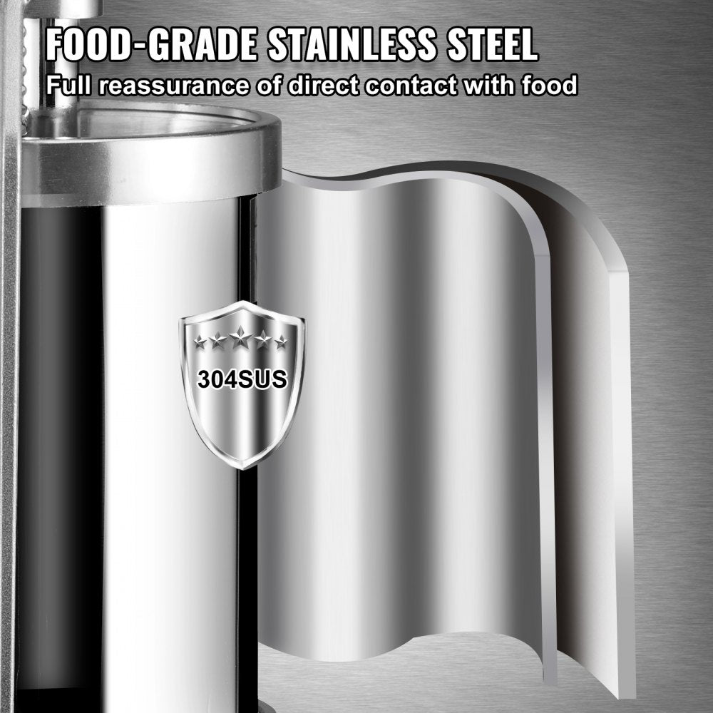 Sausage Stuffer 5LBS/3L Capacity Homemade Sausage Maker Stainless Steel