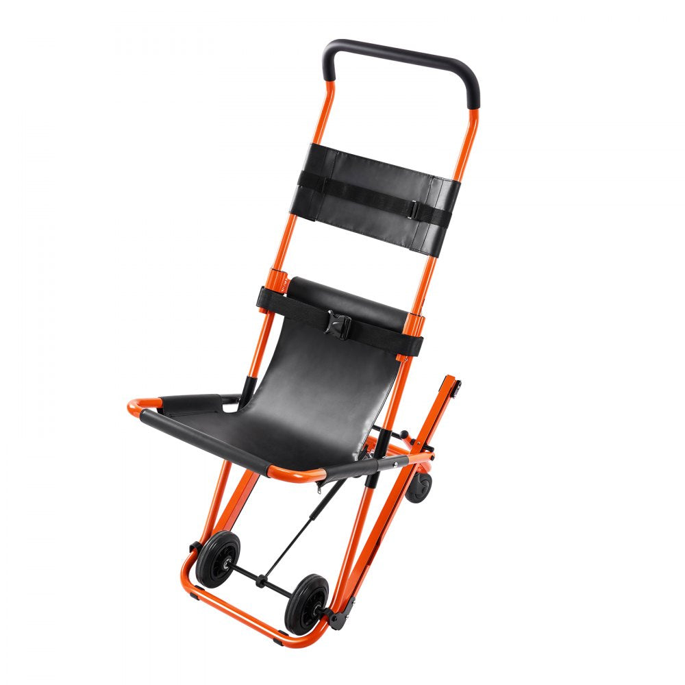 Manual Stair Chair, 350 lbs Load Capacity, Foldable Emergency Stair Wheelchair with 4 Wheels, Portable Transport Stair Chair Ambulance Firefighter Evacuation Use for Elderly, Disabled Transfer