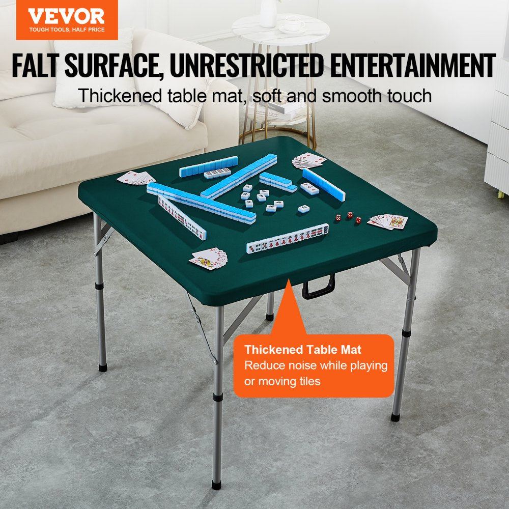 Mahjong Table Fold-in-Half 4 Player Card Table & Wear-Resistant Tabletop