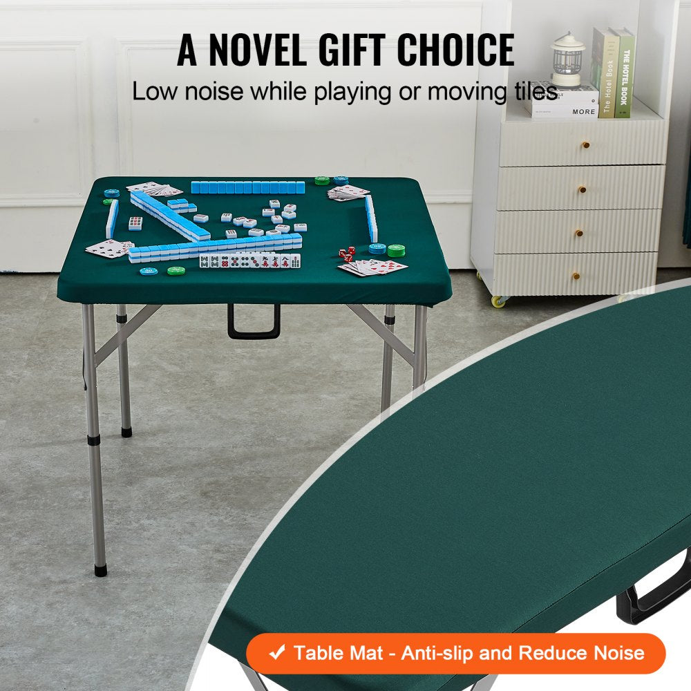 Mahjong Table Fold-in-Half 4 Player Card Table & Wear-Resistant Tabletop