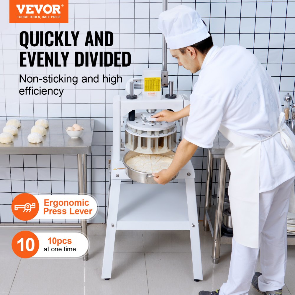 Manual Dough Divider 10PCS Hand Press Dough Cutter Bread Maker for Bakery