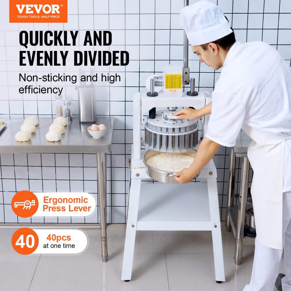 Manual Dough Divider 40PCS Hand Press Dough Cutter Bread Maker for Bakery