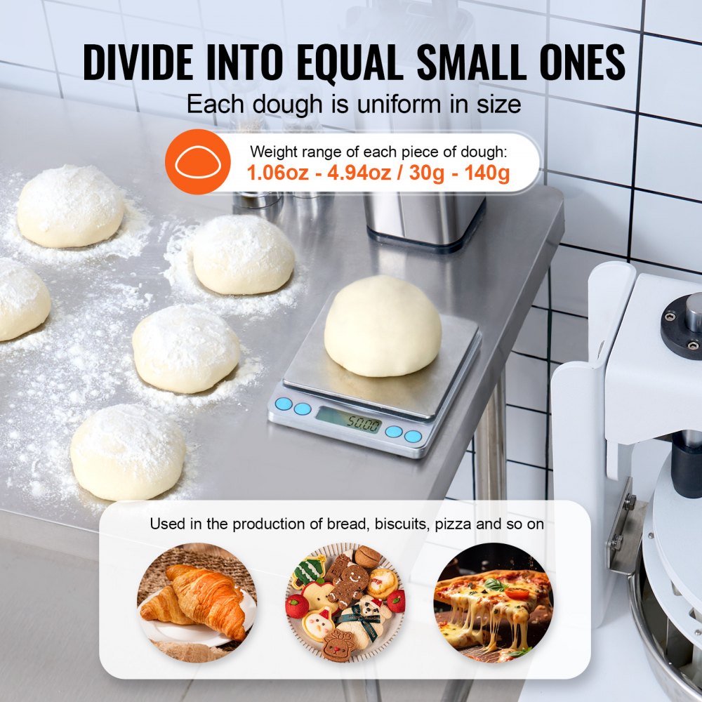 Manual Dough Divider 40PCS Hand Press Dough Cutter Bread Maker for Bakery