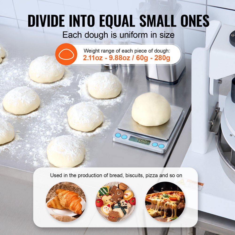Manual Dough Divider 18PCS Hand Press Dough Cutter Bread Maker for Bakery