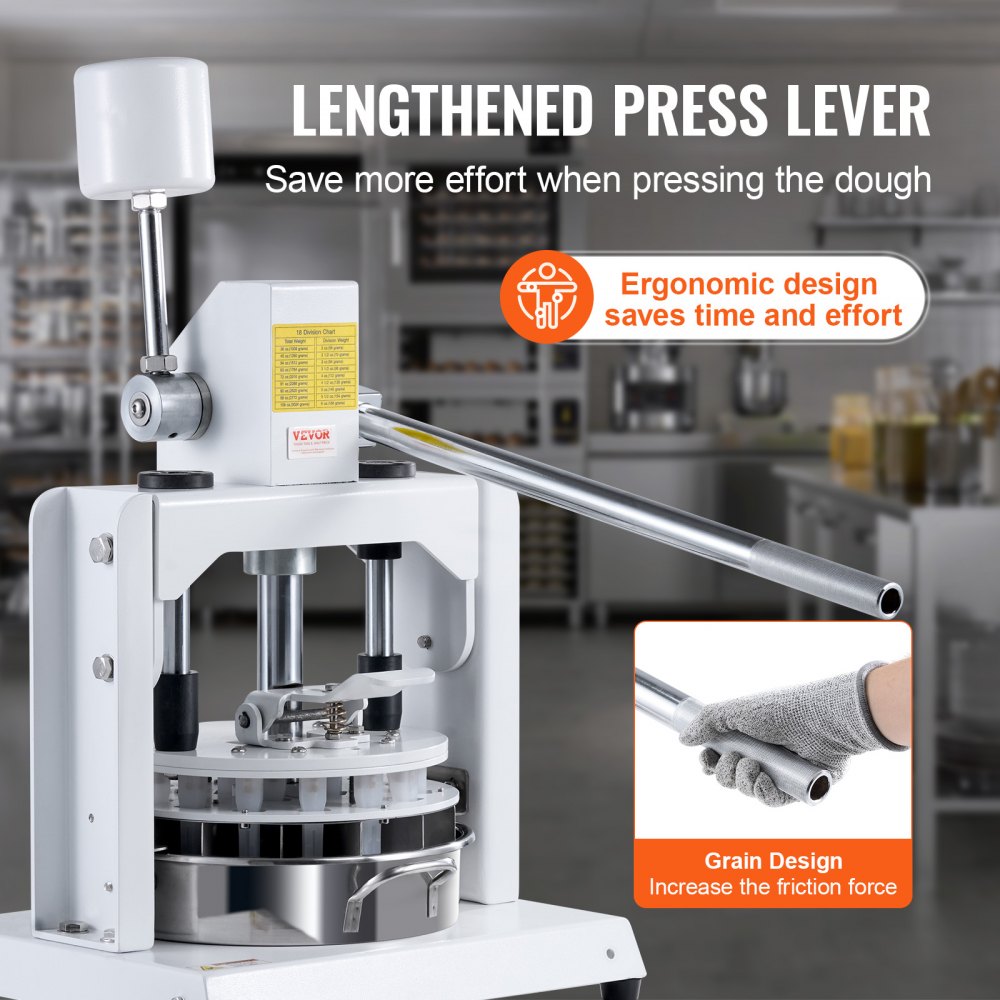 Manual Dough Divider 18PCS Hand Press Dough Cutter Bread Maker for Bakery