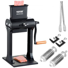 Commercial Meat Tenderizer, Heavy Duty Stainless Steel Meat Tenderizer Machine, Quick and Easy Manual Operation Kitchen Tool, 5.8" Feed Port for Beef, Turkey, Chicken, Pork, Steak, and Fish