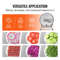 Manual Vegetable Fruit Slicer, 0-0.5"/0-12mm Thickness Adjustable Commercial Slicer Machine, Stainless Steel Food Cutter Slicing Machine with 2 Spare Blades, for Potato, Cucumber, Lemon, Tomato