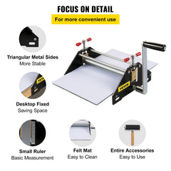 All-metal Bostome etching press with a large bed plate and ergonomic handle for printmaking.